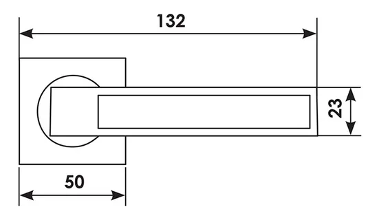 Ручка дверная DOLCE VITA S1 CRO раздельная на квадратной розетке, цвет - хром, латунь фото фурнитура Воронеж