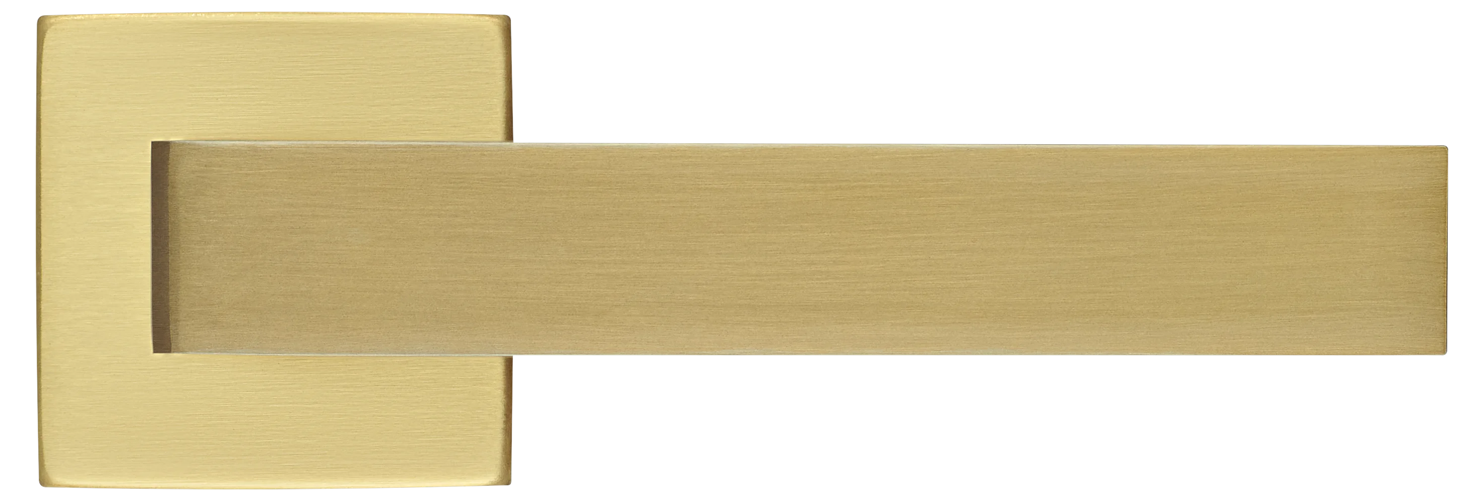 Ручка дверная HORIZONT S5 OSA раздельная на квадратной розетке 7 мм, цвет матовое золото, ЦАМ фото купить в Воронеже