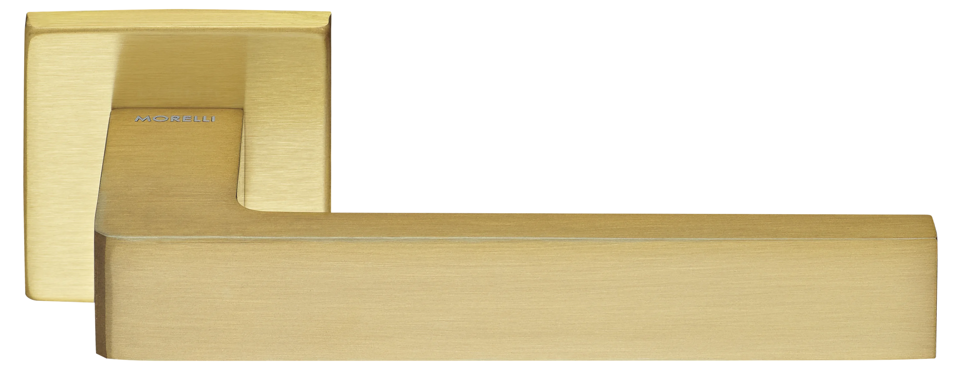 Ручка дверная HORIZONT S5 OSA раздельная на квадратной розетке 7 мм, цвет матовое золото, ЦАМ фото купить Воронеж