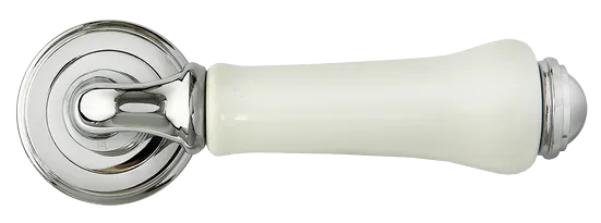 UMBERTO, ручка дверная MH-41-CLASSIC PC/W, цвет- хром/белый фото купить в Воронеже