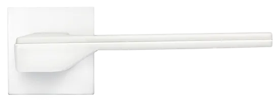 PIERRES, ручка дверная на квадратной накладке MH-49-S6 W, цвет - белый фото купить в Воронеже