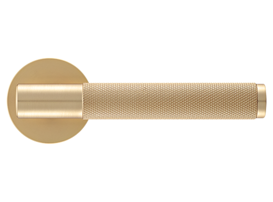 Ручка дверная "AZRIELI" на круглой розетке 6 мм, MH-57-R6T MSG, цвет - мат. сатинированное золото фото купить в Воронеже