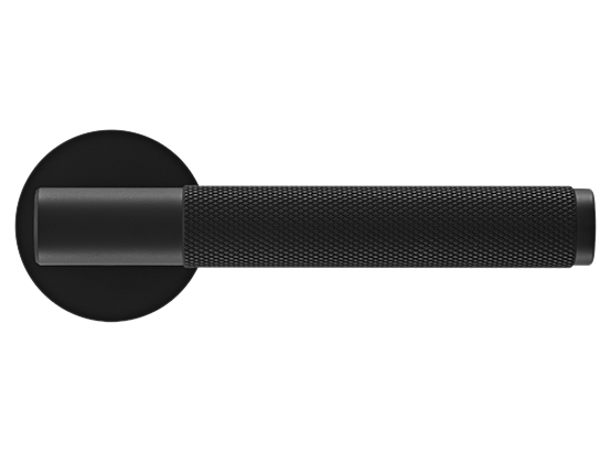 Ручка дверная "AZRIELI" на круглой розетке 6 мм, MH-57-R6T BL, цвет - чёрный фото купить в Воронеже