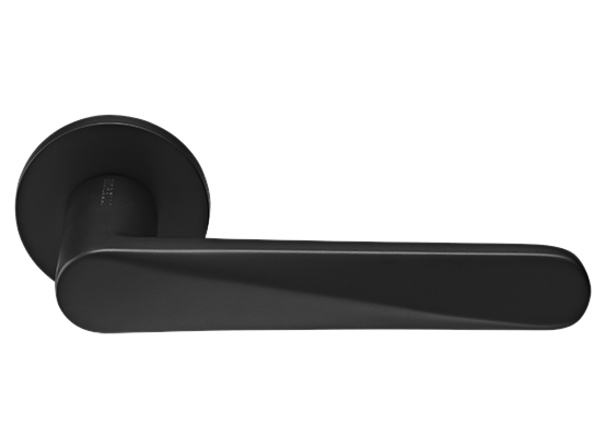 CAYAN - ручка дверная  на круглой розетке 6 мм, MH-58-R6 BL,  цвет - чёрный фото купить Воронеж