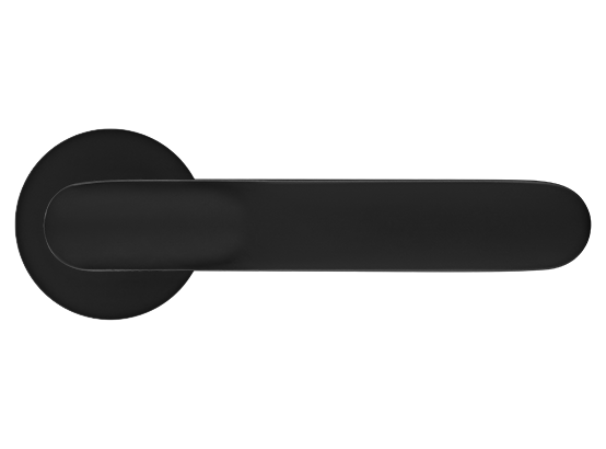GARAK  ручка дверная на круглой розетке 6 мм, MH-59-R6 BL, цвет - чёрный фото купить в Воронеже