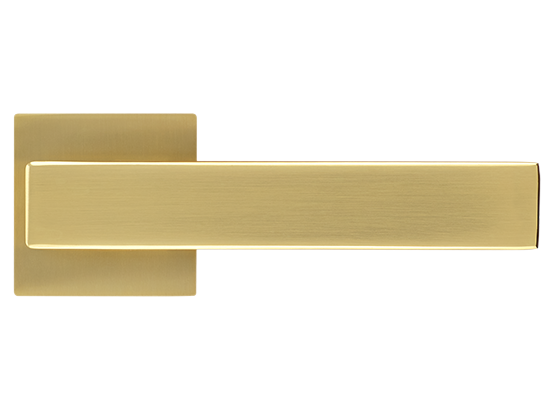 Ручка дверная LOT MH-56-S6 MSG раздельная на квадратной розетке 6 мм, цвет мат.сатин. золото, ЦАМ Light фото купить в Воронеже